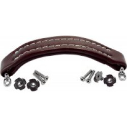 Leather Style Brown Dog Bone Handle Leather Style Brown Dog Bone Handle